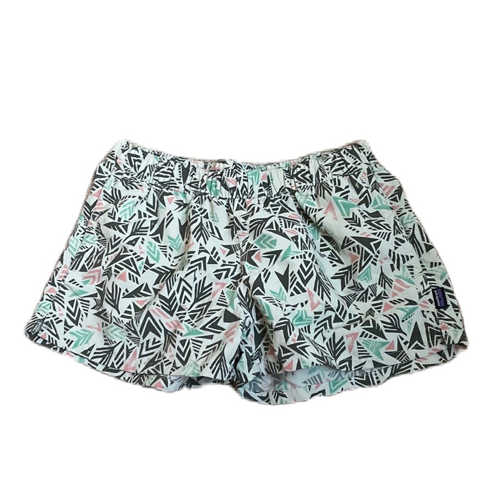 PATAGONIA‎ BARELY BAGGY QUIVER AND QUILL SHORTS WOMENS SIZE MEDIUM DRAWSTRING - Picture 2 of 7